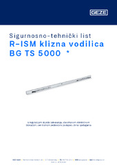 R-ISM klizna vodilica BG TS 5000  * Sigurnosno-tehnički list HR