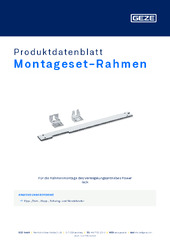 Montageset-Rahmen Produktdatenblatt DE
