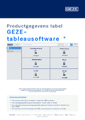 GEZE-tableausoftware  * Productgegevens tabel NL