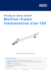 Mullion-frame transmission size 150 Product data sheet EN
