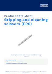 Gripping and cleaning scissors (FPS) Product data sheet EN