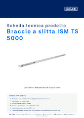 Braccio a slitta ISM TS 5000 Scheda tecnica prodotto IT