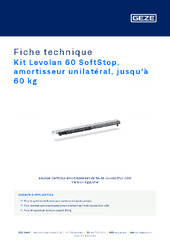 Kit Levolan 60 SoftStop, amortisseur unilatéral, jusqu'à 60 kg Fiche technique FR