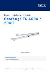 Gestänge TS 4000 / 2000 Produktdatenblatt DE