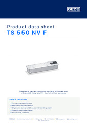 TS 550 NV F Product data sheet EN