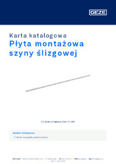 Płyta montażowa szyny ślizgowej Karta katalogowa PL