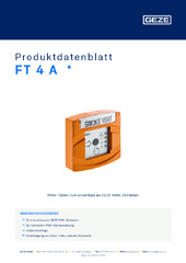 FT 4 A  * Produktdatenblatt DE