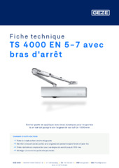 TS 4000 EN 5-7 avec bras d'arrêt Fiche technique FR