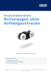 Rollenwagen ohne Aufhängeschraube Produktdatenblatt DE
