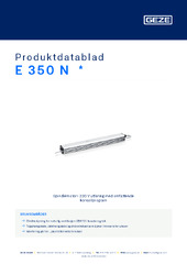 E 350 N  * Produktdatablad NB