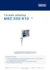 MBZ 300 N10  * Termék adatlap HU