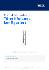 Türgriffstange konfiguriert  * Produktdatenblatt DE