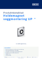 Holdemagnet veggmontering UP  * Produktdatablad NB