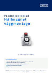 Hållmagnet väggmontage Produktdatablad SV