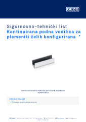Kontinuirana podna vodilica za plemeniti čelik konfigurirana  * Sigurnosno-tehnički list HR