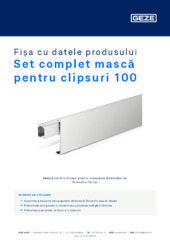 Set complet mască pentru clipsuri 100 Fișa cu datele produsului RO