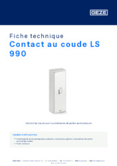 Contact au coude LS 990 Fiche technique FR