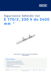 E 170/2, 230 V do 2400 mm  * Sigurnosno-tehnički list HR