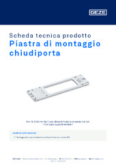Piastra di montaggio chiudiporta Scheda tecnica prodotto IT