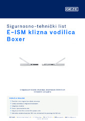 E-ISM klizna vodilica Boxer Sigurnosno-tehnički list HR
