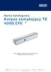 Korpus zamykający TS 4000 EFS  * Karta katalogowa PL