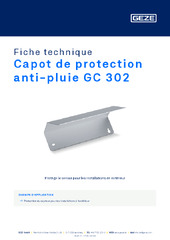 Capot de protection anti-pluie GC 302 Fiche technique FR