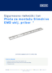 Ploča za montažu Slimdrive EMD uklj. pribor  * Sigurnosno-tehnički list HR