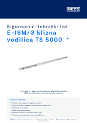 E-ISM/G klizna vodilica TS 5000  * Sigurnosno-tehnički list HR