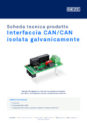 Interfaccia CAN/CAN isolata galvanicamente Scheda tecnica prodotto IT