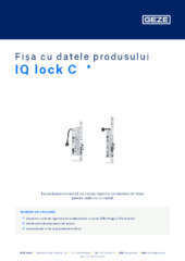 IQ lock C  * Fișa cu datele produsului RO