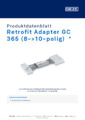Retrofit Adapter GC 365 (8->10-polig)  * Produktdatenblatt DE