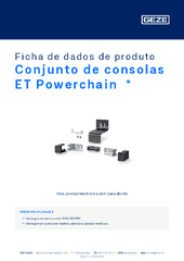 Conjunto de consolas ET Powerchain  * Ficha de dados de produto PT