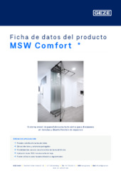 MSW Comfort  * Ficha de datos del producto ES
