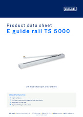 E guide rail TS 5000 Product data sheet EN