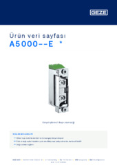 A5000--E  * Ürün veri sayfası TR