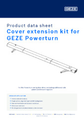 Cover extension kit for GEZE Powerturn Product data sheet EN