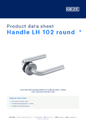Handle LH 102 round  * Product data sheet EN