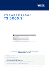 TS 5000 S Product data sheet EN