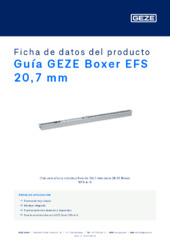 Guía GEZE Boxer EFS 20,7 mm Ficha de datos del producto ES