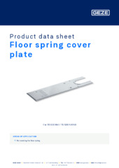 Floor spring cover plate Product data sheet EN