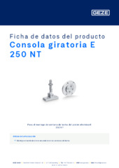 Consola giratoria E 250 NT Ficha de datos del producto ES