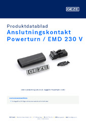 Anslutningskontakt Powerturn / EMD 230 V Produktdatablad SV