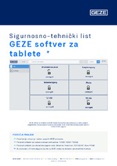 GEZE softver za tablete  * Sigurnosno-tehnički list HR