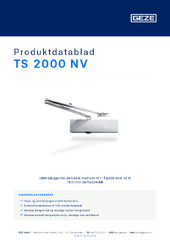 TS 2000 NV Produktdatablad DA