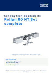 Rollan 80 NT Set completo Scheda tecnica prodotto IT