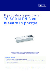 TS 500 N EN 3 cu blocare în poziție Fișa cu datele produsului RO