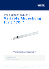 Variable Abdeckung für E 170  * Produktdatenblatt DE