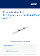 E 170/2, 230 V bis 2400 mm  * Produktdatenblatt DE