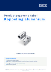 Verriegelungsmitnehmer Alu Productgegevens tabel NL