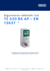 TZ 320 BS AP - EN 13637  * Sigurnosno-tehnički list HR